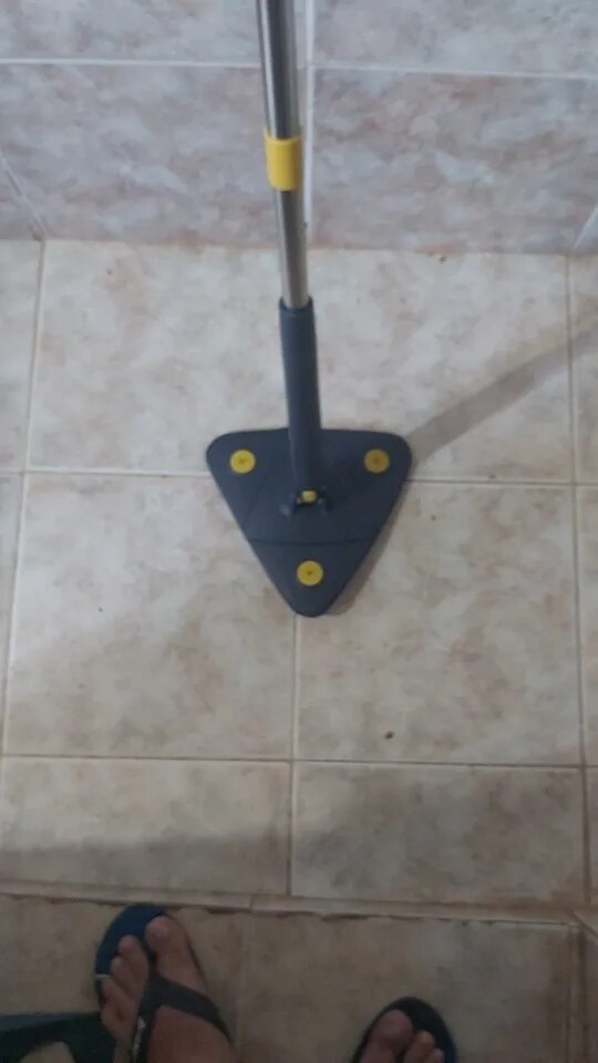 Click to view full screen Esfregão Triangulo Mop De Limpeza Ajustável Giratória 360°