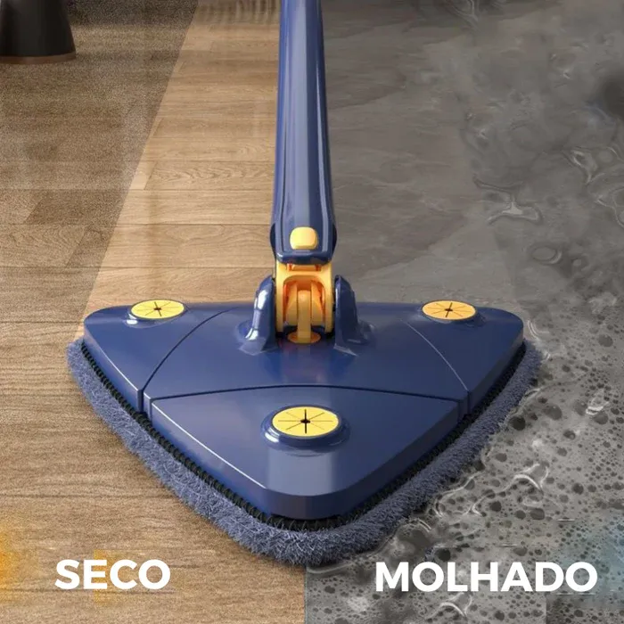Esfregão Triangulo Mop De Limpeza Ajustável Giratória 360° Esfregão Triangulo Mop De Limpeza Ajustável Giratória 360°