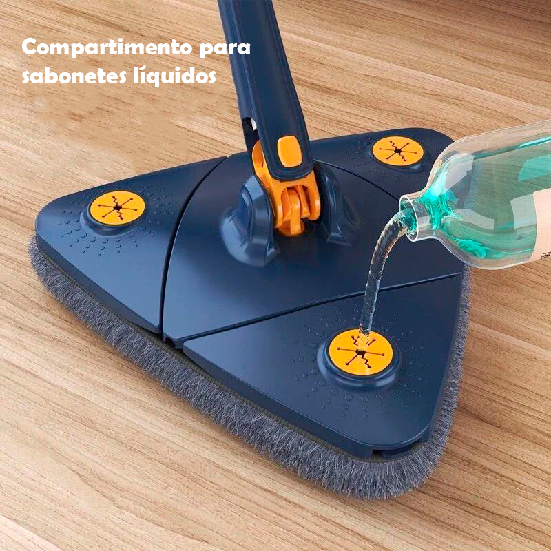 Esfregão Triangulo Mop De Limpeza Ajustável Giratória 360° Esfregão Triangulo Mop De Limpeza Ajustável Giratória 360°