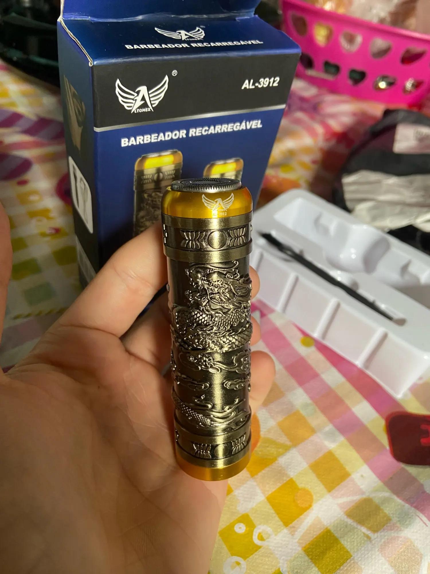 Mini Barbeador Elétrico Portátil Aparador De Barba Lavável Homens IZEBARBER photo review