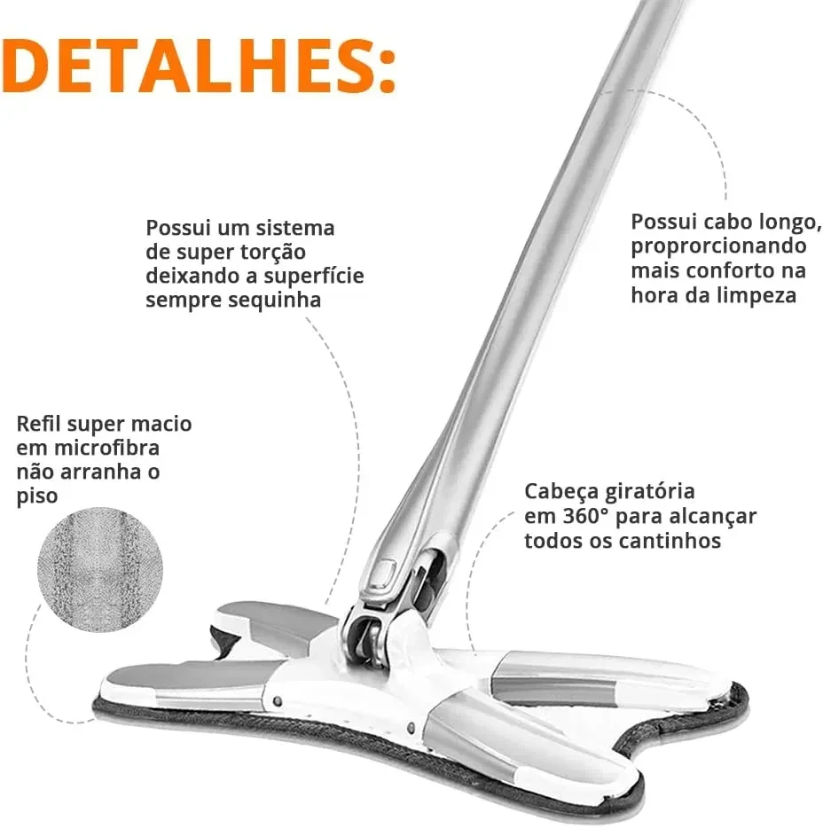 Esfregão Giratório de Microfibra IZEClean Esfregão Giratório de Microfibra IZEClean