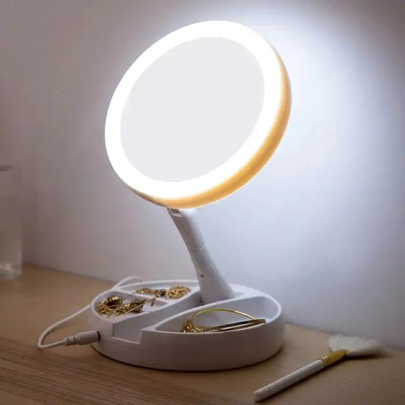 Espelho de Mesa Luz Led Maquiagem Portátil IZEGLAM Espelho de Mesa Luz Led Maquiagem Portátil IZEGLAM