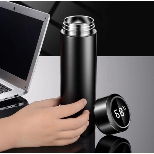 Garrafa Térmica Aço Inox Termômetro Digital 500ml IZETHERMAL Garrafa Térmica Aço Inox Termômetro Digital 500ml IZETHERMAL