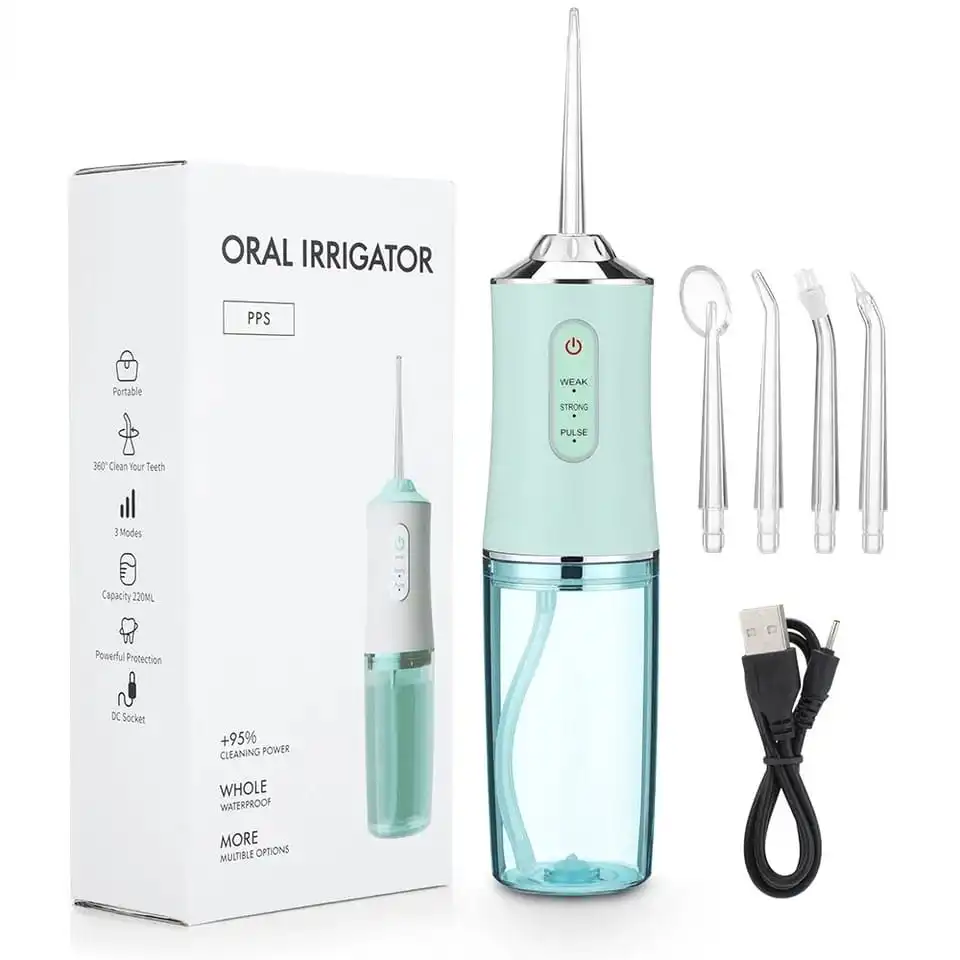 Irrigador Oral 220ml Com Fio Dental Recarregável Portátil Saúde Bucal IZEHYGIENE Irrigador Oral 220ml Com Fio Dental Recarregável Portátil Saúde Bucal IZEHYGIENE