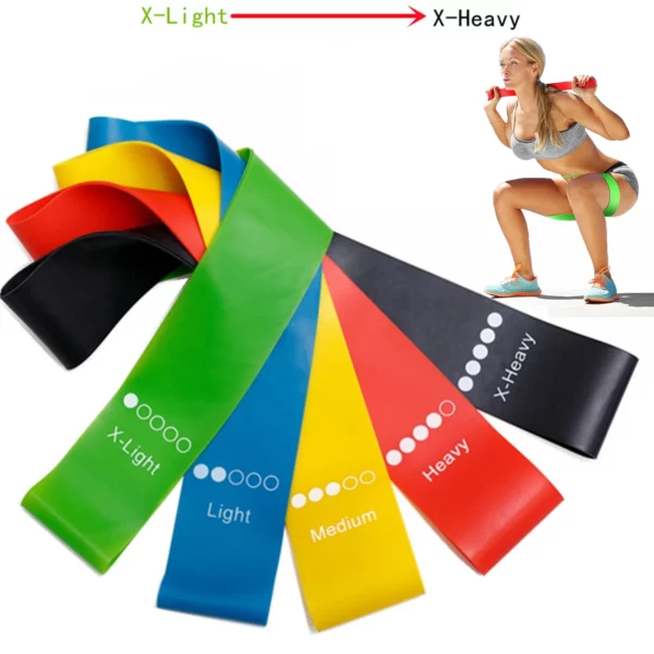 Kit 5 Faixas Elásticas Exercícios IZEFIT