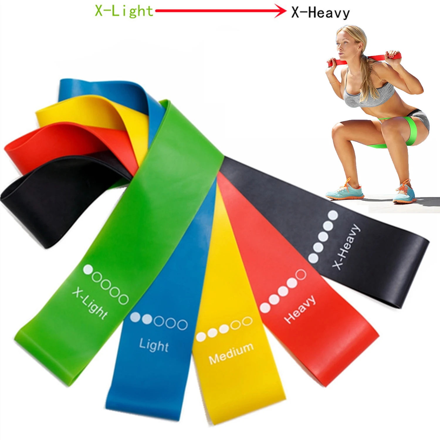 Kit 5 Faixas Elásticas Exercícios IZEFIT Kit 5 Faixas Elásticas Exercícios IZEFIT