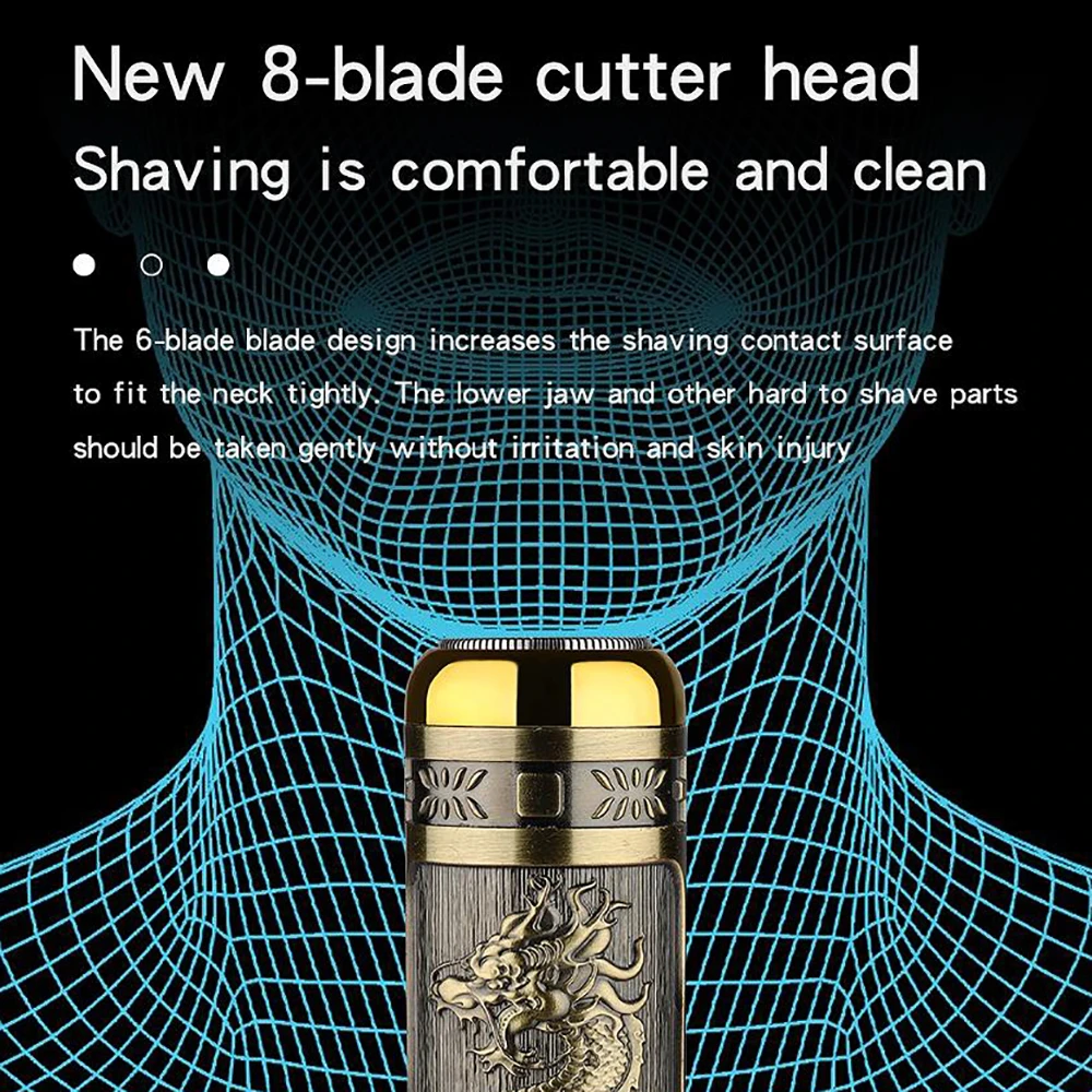 Mini Barbeador Elétrico Portátil Aparador De Barba Lavável Homens IZEBARBER Mini Barbeador Elétrico Portátil Aparador De Barba Lavável Homens IZEBARBER