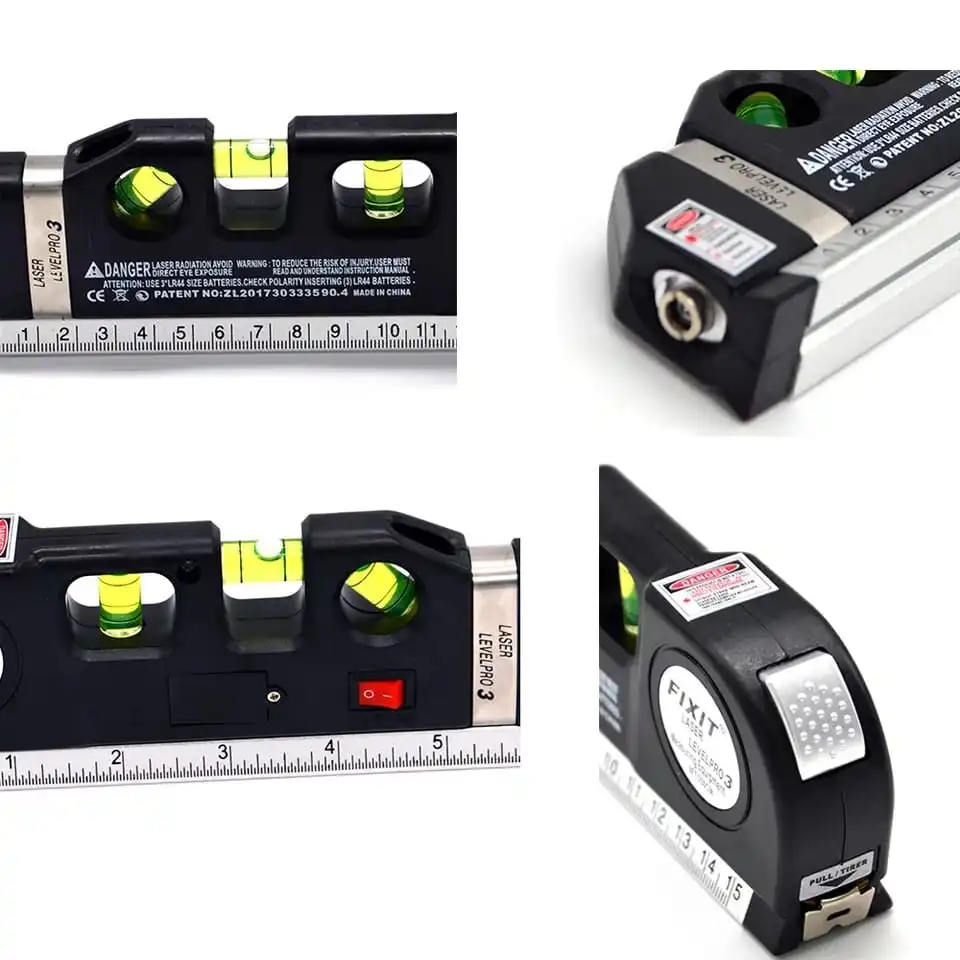 Nível Laser Profissional Trena Level Pro 3 Estágios Nivelador IZELINE Nível Laser Profissional Trena Level Pro 3 Estágios Nivelador IZELINE