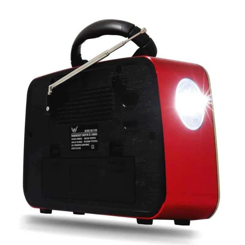 Rádio Retrô USB MicroSD com Lanterna IZERetro Rádio Retrô USB MicroSD com Lanterna IZERetro