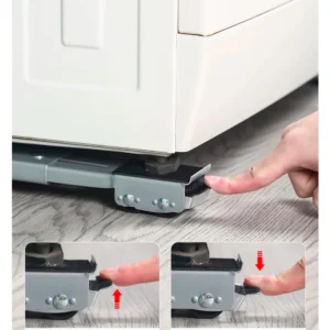 Suporte Com Rodinhas Ajustável Para Máquina De Lavar, Lava Louças Geladeira e Fogão Até 200kg IZEUTILITY IZESHOP