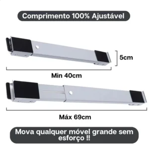 Suporte Com Rodinhas Ajustável Para Máquina De Lavar, Lava Louças Geladeira e Fogão Até 200kg IZEUTILITY IZESHOP