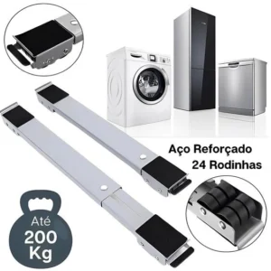 Suporte Com Rodinhas Ajustável Para Máquina De Lavar, Lava Louças Geladeira e Fogão Até 200kg IZEUTILITY IZESHOP