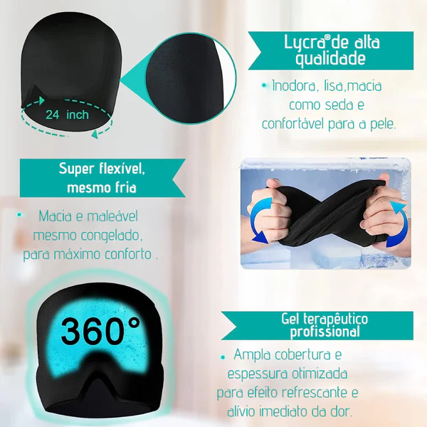 Touca Terapêutica IZERELAX para Dor de Cabeça, Enxaqueca e Muito Mais IZESHOP