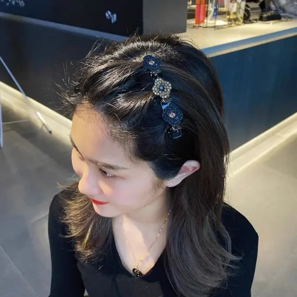 Grampo de Cabelo com Cristal e Flores Strass IZECRISTAL IZESHOP