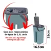 Esfregão Flat Mop IZECLEAN com Balde de 5 Litros e Microfibra de Alta Absorção e Refil Grátis IZESHOP