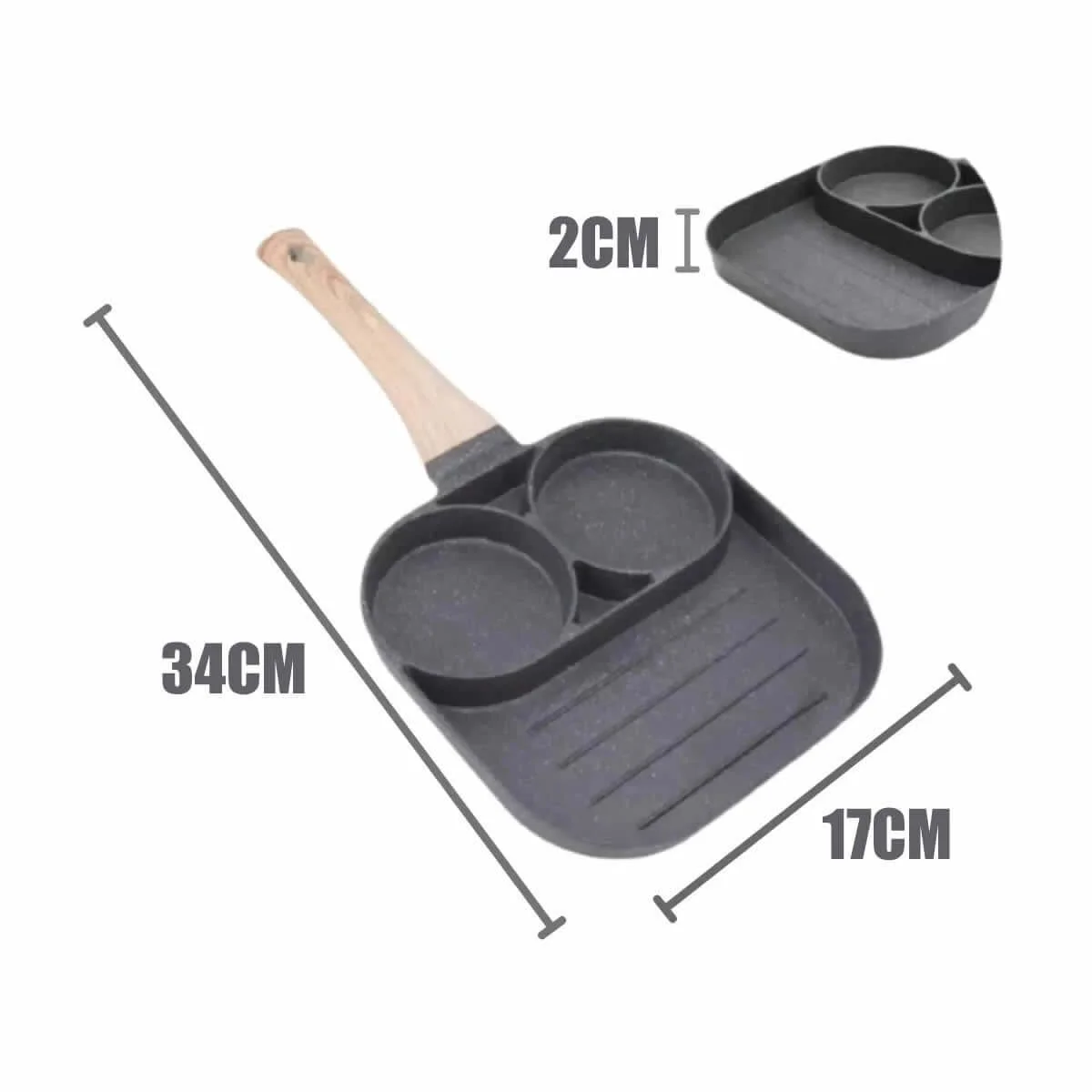2618730897369733b16 Frigideira Antiaderente 3 em 1 IZECOOK IZESHOP