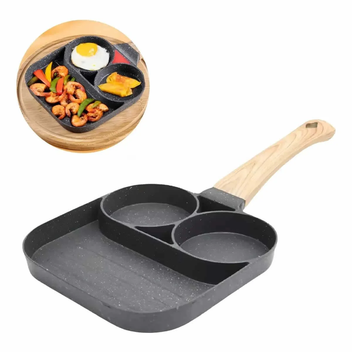 261873089d54006858b Frigideira Antiaderente 3 em 1 IZECOOK IZESHOP