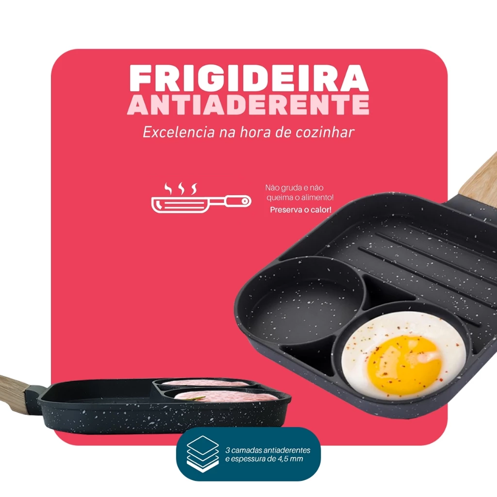 Frigideira Antiaderente 3 em 1 IZECOOK IZESHOP
