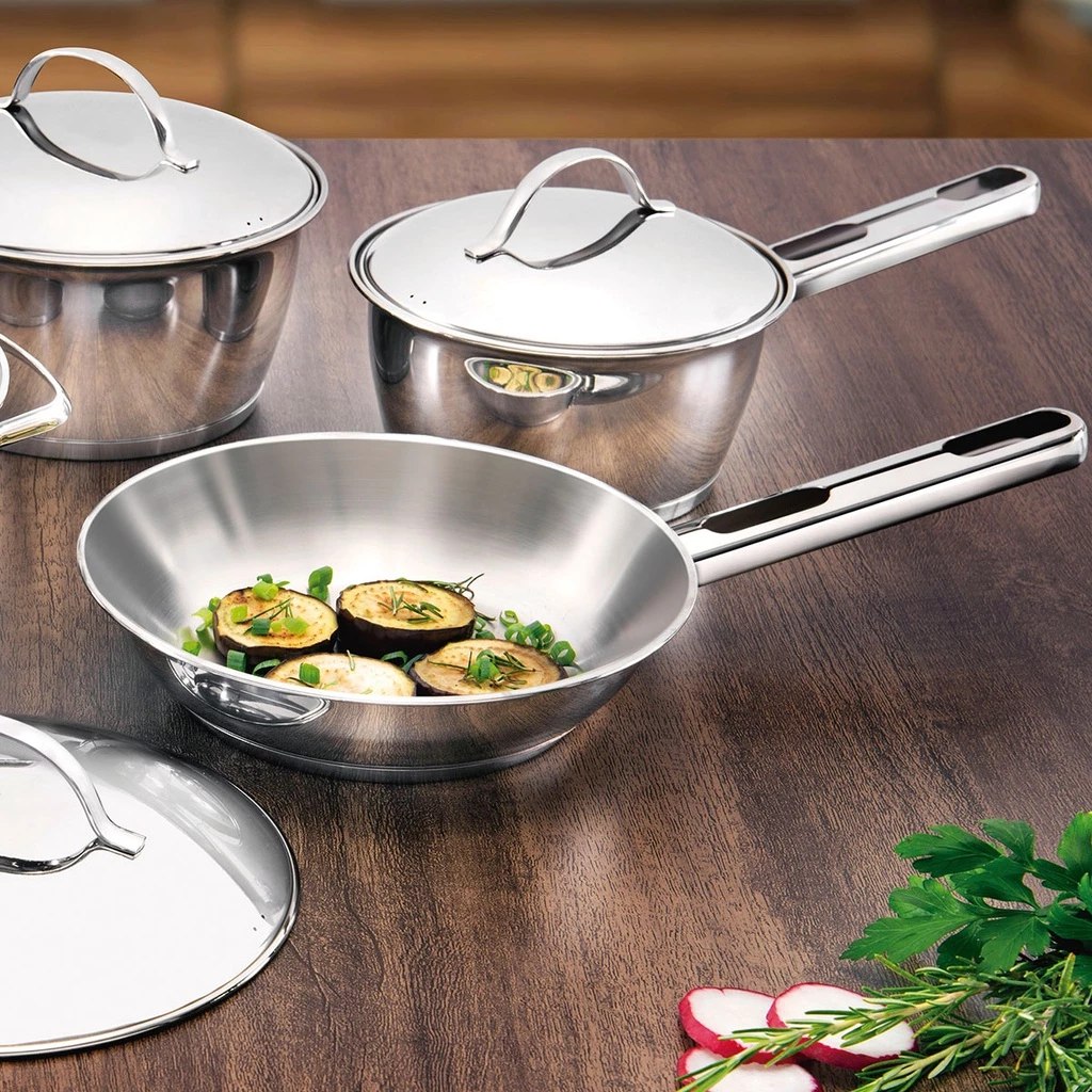 Frigideira Tramontina Aço I (6) Frigideira Tramontina Aço Inox com Fundo Triplo de indução IZESHOP