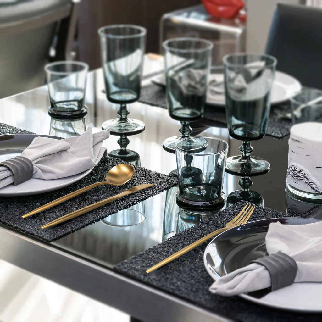 Jogo de Talheres Dourados (4) Jogo de Talheres Dourados 24 Peças Aço Inox IZEGOLD PREMIUM IZESHOP