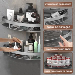 Suporte de Shampoo Adesivo Sem Furo para Banheiro IZEHOLD PREMIUM IZESHOP