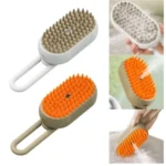 Escova Elétrica 3 em 1 para Pêlos e Massagem de Gatos e Cães IZEPET STEAM
