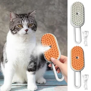 Escova Elétrica 3 em 1 para Pêlos e Massagem de Gatos e Cães IZEPET STEAM IZESHOP