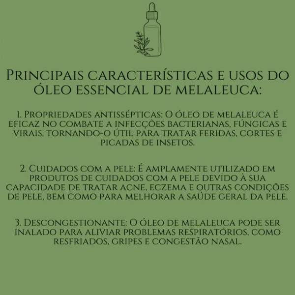 Óleo Essencial 100% Puro de Melaleuca Tea Tree 15ML IZENATURE PURE IZESHOP