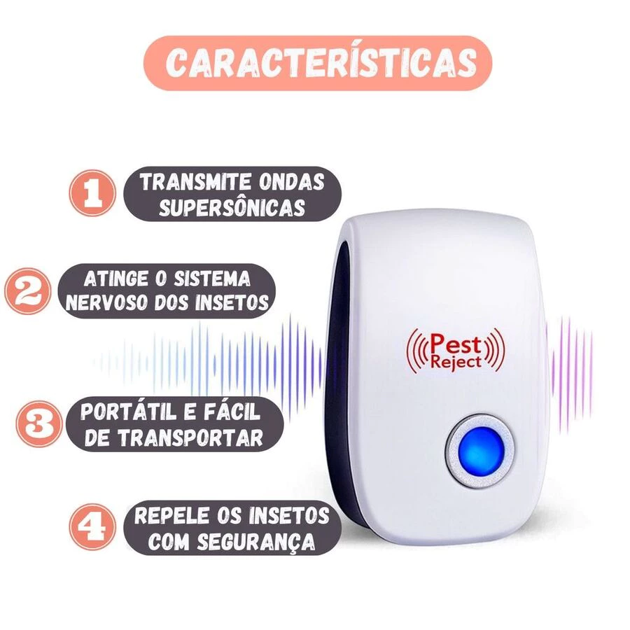 Repelente Ultrassônico para Ratos e Insetos IZEPEST GUARD IZESHOP
