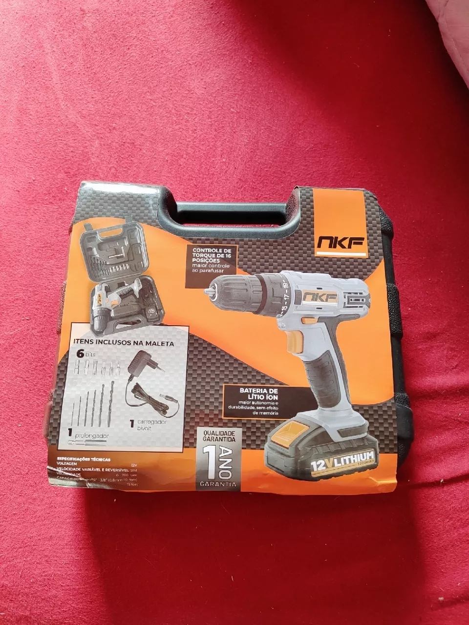Furadeira Parafusadeira Bateria 12V LED Torque NKF IZETOOL PRO photo review