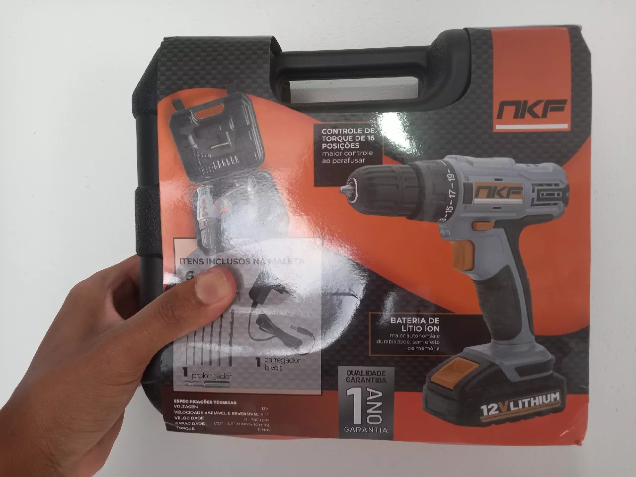 Furadeira Parafusadeira Bateria 12V LED Torque NKF IZETOOL PRO photo review