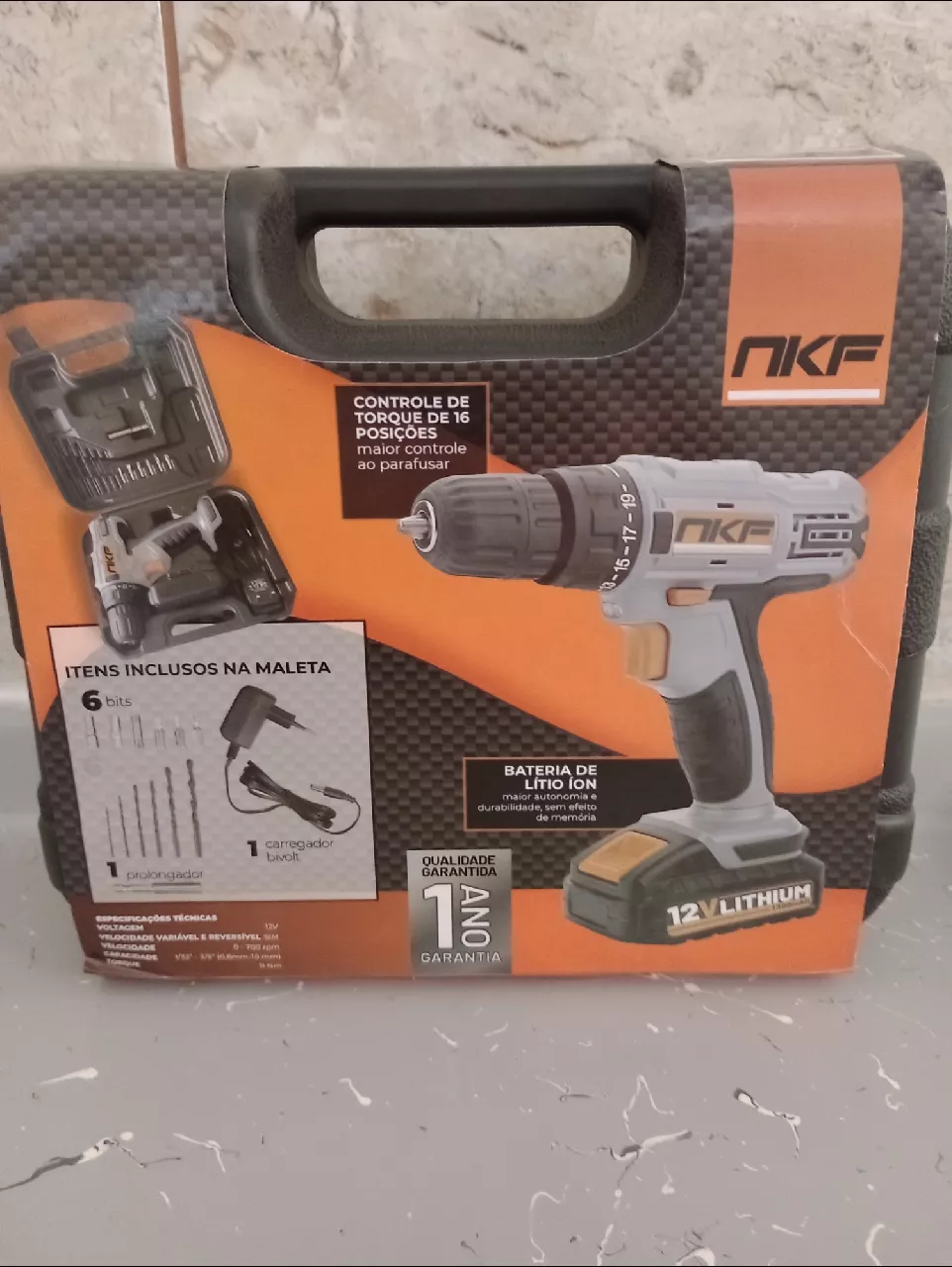 Furadeira Parafusadeira Bateria 12V LED Torque NKF IZETOOL PRO photo review
