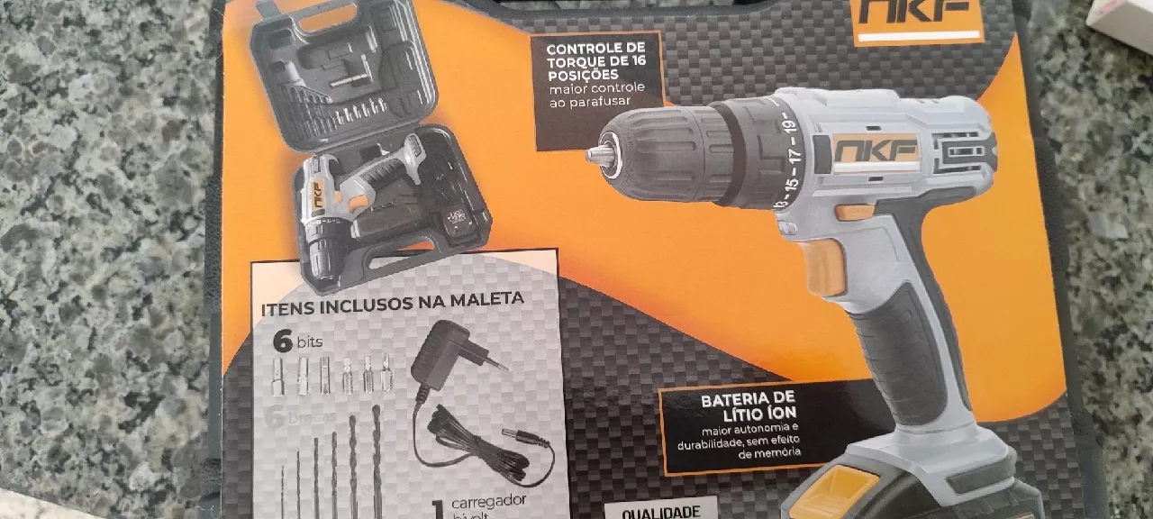 Furadeira Parafusadeira Bateria 12V LED Torque NKF IZETOOL PRO photo review