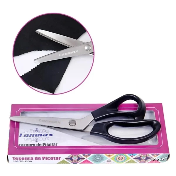 Tesoura de Picotar Profissional LANMAX Inox Artesanato IZECRAFT PRO