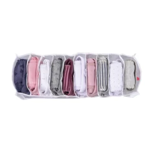 Organizador de Gaveta Colmeia Transparente 10 Divisórias PVC Flexível para Roupas Íntimas IZEORDER MAX