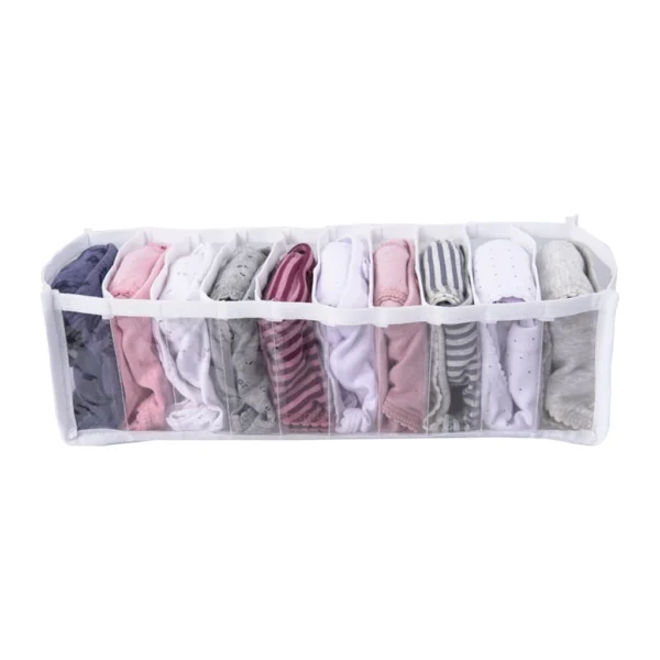 Organizador de Gaveta Colmeia Transparente 10 Divisórias PVC Flexível para Roupas Íntimas IZEORDER MAX
