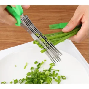 Tesoura de Cozinha 5 Lâminas Inox Multiuso para Hortaliças, Verduras e Ervas IZE CUT PRO