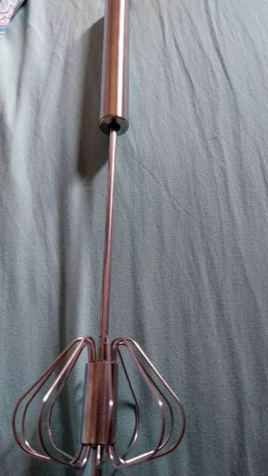 Batedor de Ovos Inox Manual 30cm Para Claras Café IZEHANDY WHISK photo review