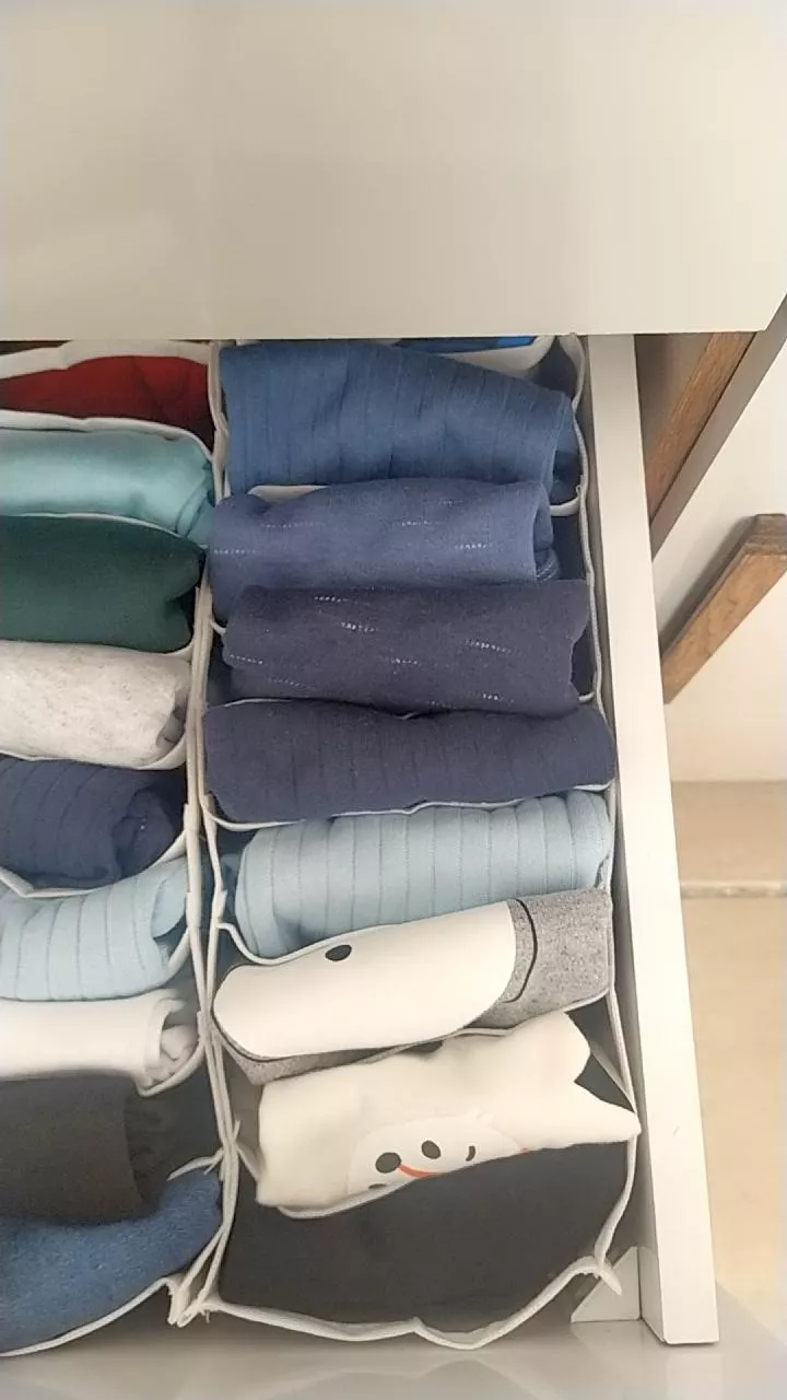 Organizador de Gaveta Colmeia Transparente 10 Divisórias PVC Flexível para Roupas Íntimas IZEORDER MAX photo review