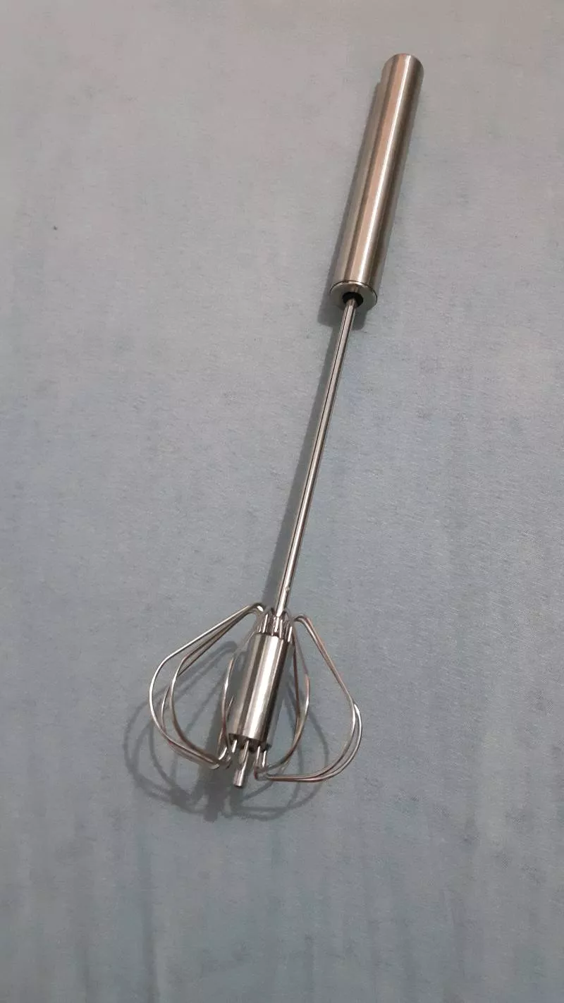 Batedor de Ovos Inox Manual 30cm Para Claras Café IZEHANDY WHISK photo review