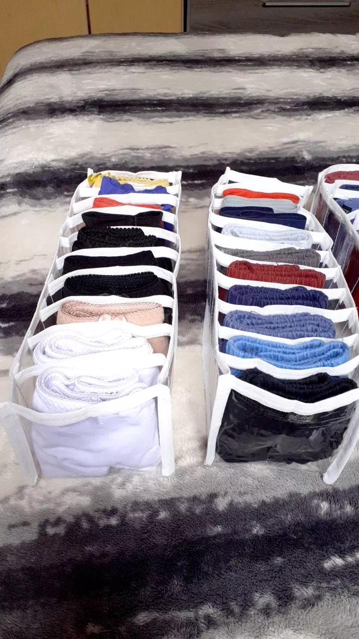 Organizador de Gaveta Colmeia Transparente 10 Divisórias PVC Flexível para Roupas Íntimas IZEORDER MAX photo review