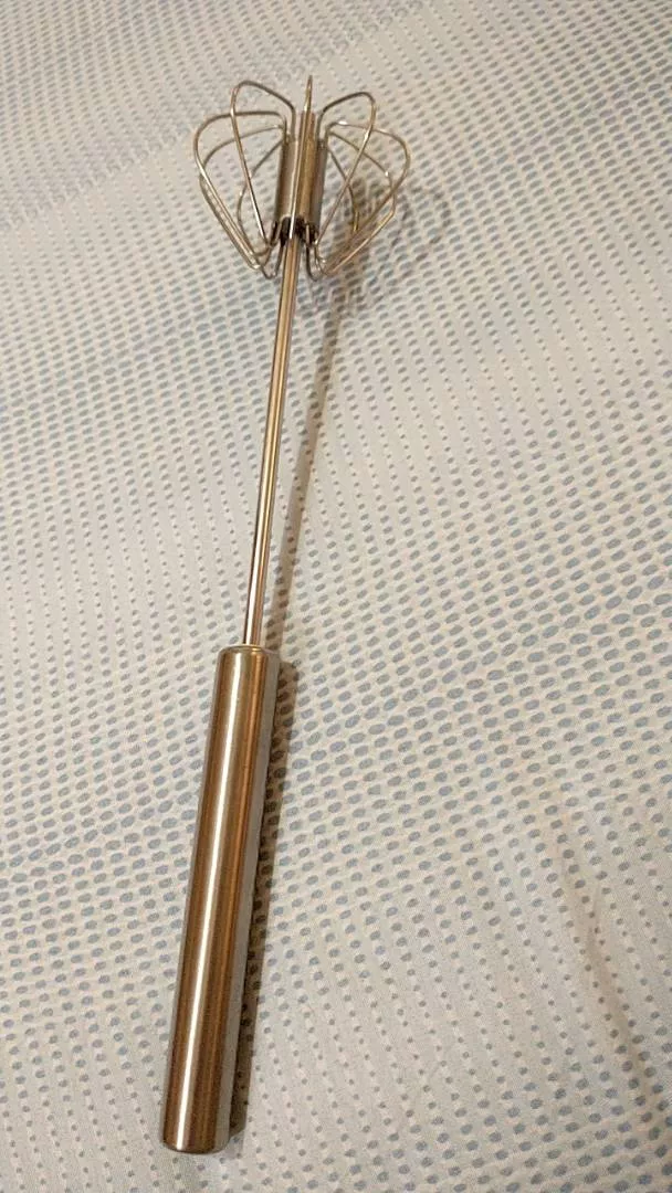 Batedor de Ovos Inox Manual 30cm Para Claras Café IZEHANDY WHISK photo review