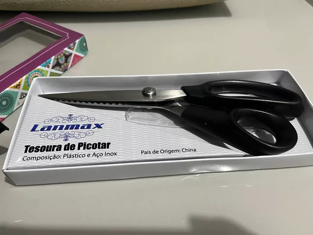 Tesoura de Picotar Profissional LANMAX Inox Artesanato IZECRAFT PRO photo review