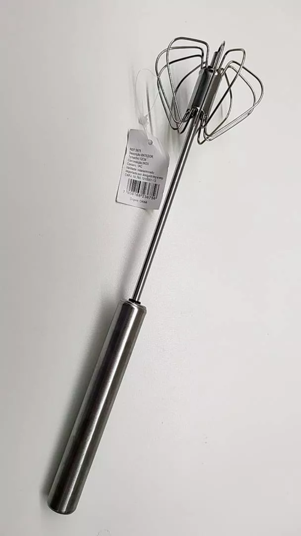Batedor de Ovos Inox Manual 30cm Para Claras Café IZEHANDY WHISK photo review