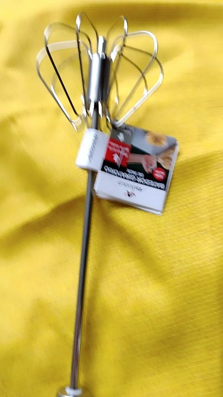 Batedor de Ovos Inox Manual 30cm Para Claras Café IZEHANDY WHISK photo review