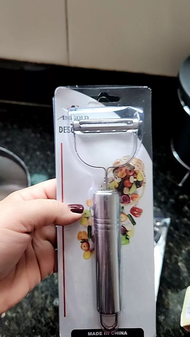 Descascador de Legumes e Frutas Inox Dupla Lâmina Ergonômico IZECHEF PRO photo review