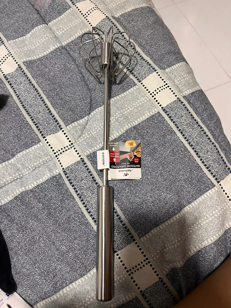 Batedor de Ovos Inox Manual 30cm Para Claras Café IZEHANDY WHISK photo review