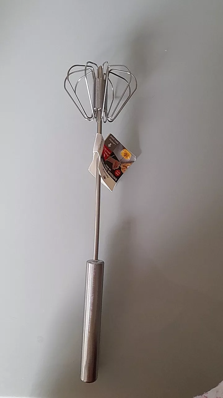 Batedor de Ovos Inox Manual 30cm Para Claras Café IZEHANDY WHISK photo review