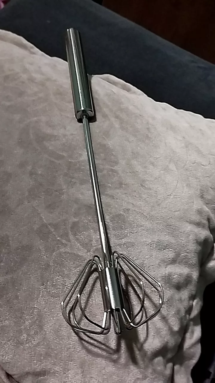 Batedor de Ovos Inox Manual 30cm Para Claras Café IZEHANDY WHISK photo review