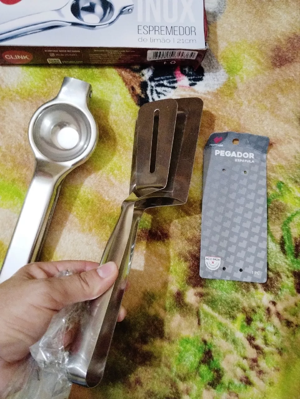 Pinça Pegadora Dupla em Inox Articulada para Churrasco, Hambúrguer e Panqueca IZEGRIP FLEX photo review